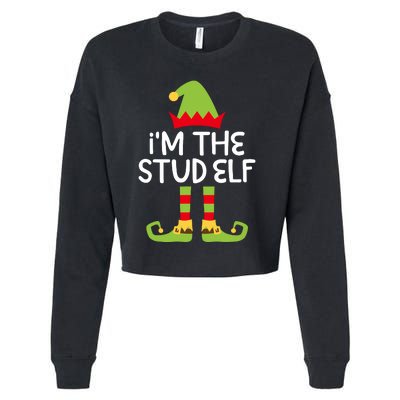 IM The Stud Elf Matching Christmas Elf Cropped Pullover Crew