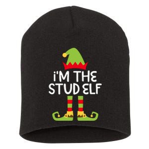 IM The Stud Elf Matching Christmas Elf Short Acrylic Beanie