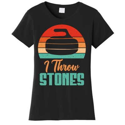 I Throw Stones Curling Gift Women's T-Shirt