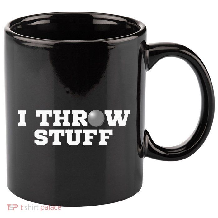 I Throw Stuff Shot Put Athlete Throwing 11oz C Handle Ceramic Mug