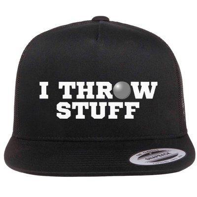 I Throw Stuff Shot Put Athlete Throwing Flatbill Hat