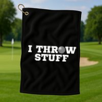 I Throw Stuff Shot Put Athlete Throwing Golf Towel