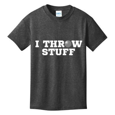 I Throw Stuff Shot Put Athlete Throwing Kids T-Shirt