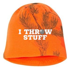 I Throw Stuff Shot Put Athlete Throwing Kati - Camo Knit Beanie