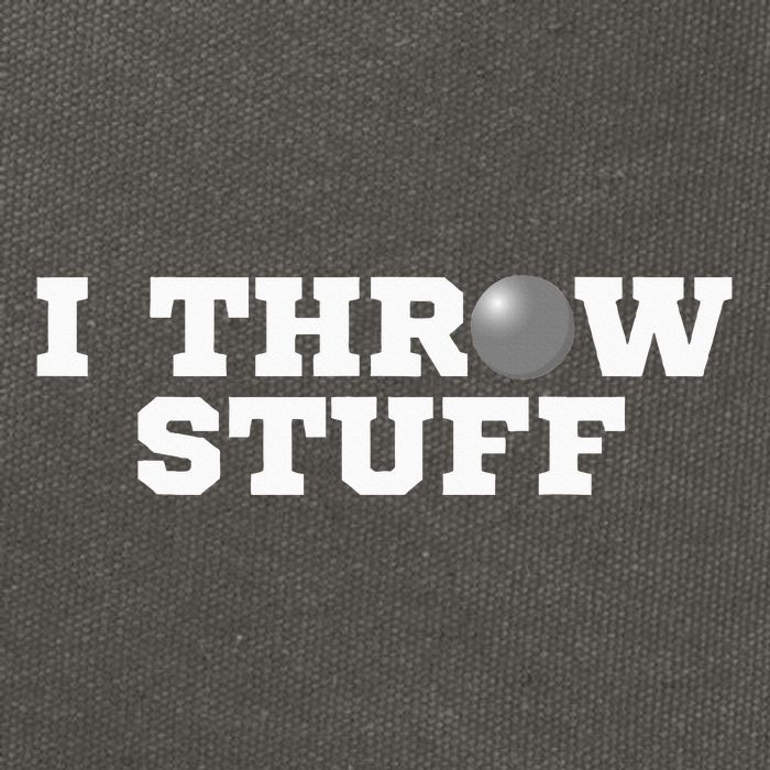 I Throw Stuff Shot Put Athlete Throwing Cotton Canvas Backpack