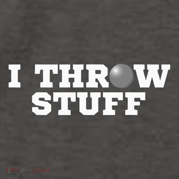 I Throw Stuff Shot Put Athlete Throwing Vector Backpack