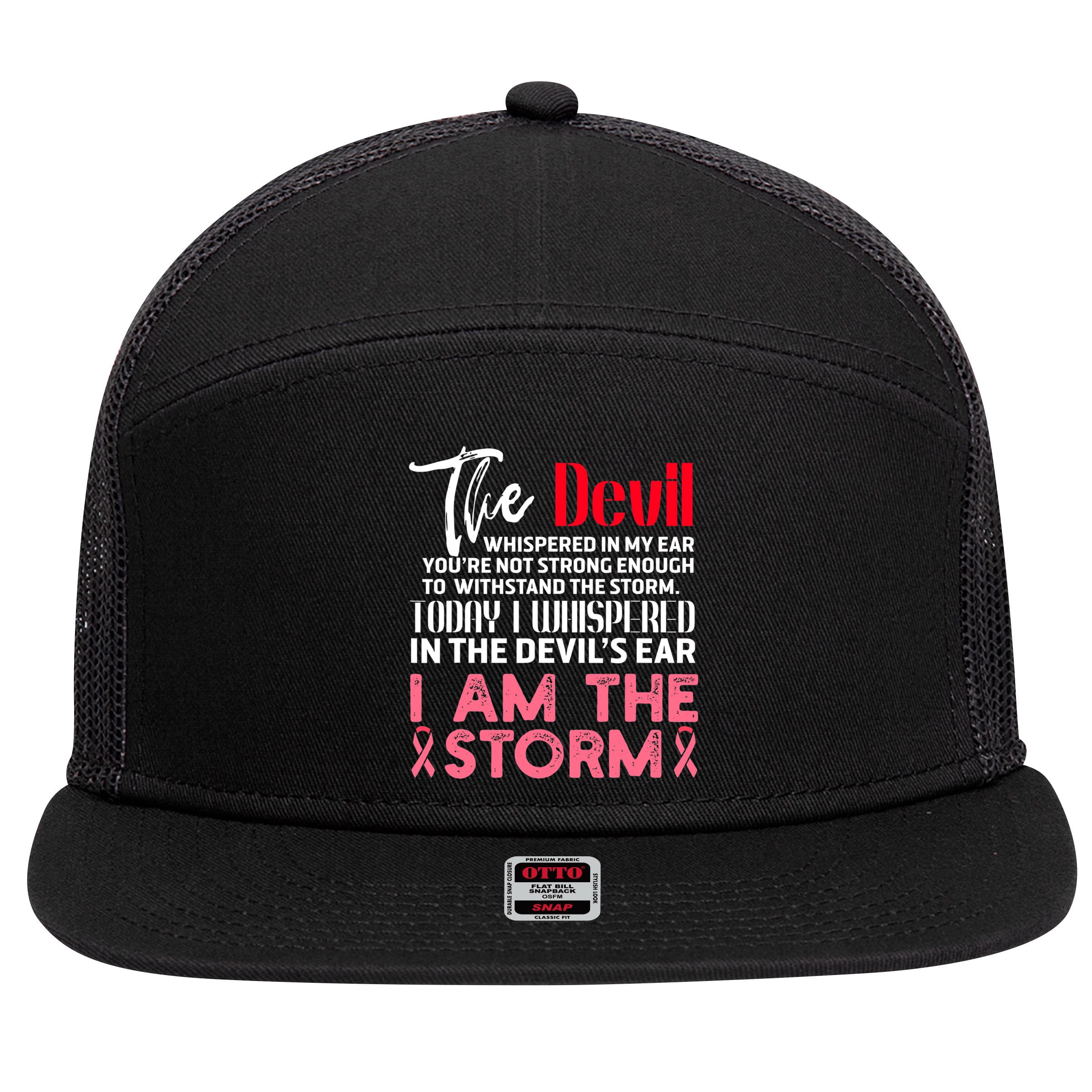 I'm The Storm Breast Cancer 7 Panel Mesh Trucker Snapback Hat