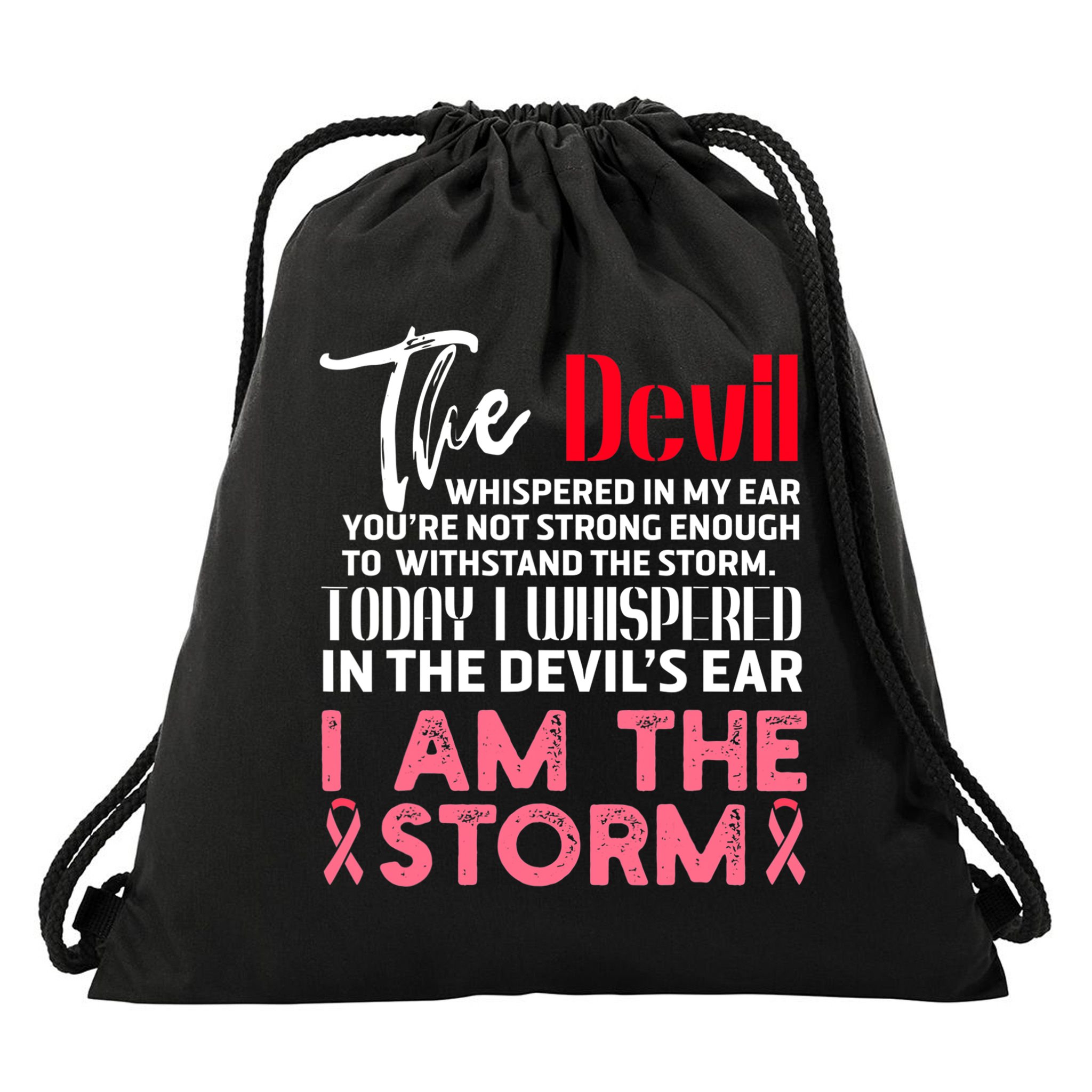 I'm The Storm Breast Cancer Drawstring Bag