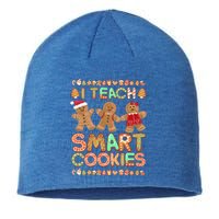 I Teach Smart Cookies Christmas Teacher Funny Gingerbread Meaningful Gift Sustainable Beanie