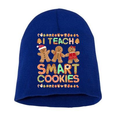 I Teach Smart Cookies Christmas Teacher Funny Gingerbread Meaningful Gift Short Acrylic Beanie