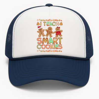 I Teach Smart Cookies Christmas Teacher Funny Gingerbread Meaningful Gift Trucker Hat