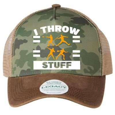 I Throw Stuff Shot Put Discus Track And Field Thrower Legacy Tie Dye Trucker Hat