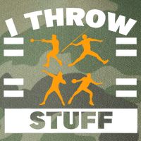 I Throw Stuff Shot Put Discus Track And Field Thrower Legacy Tie Dye Trucker Hat