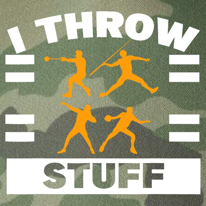 I Throw Stuff Shot Put Discus Track And Field Thrower Legacy Tie Dye Trucker Hat