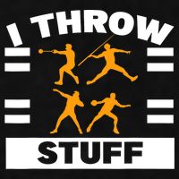 I Throw Stuff Shot Put Discus Track And Field Thrower Ladies PosiCharge Tri-Blend Wicking Tank