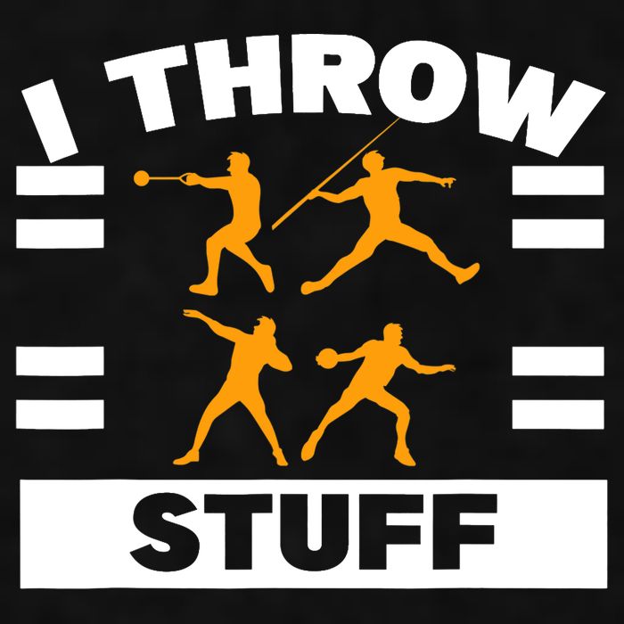 I Throw Stuff Shot Put Discus Track And Field Thrower Ladies PosiCharge Tri-Blend Wicking Tank