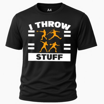 I Throw Stuff Shot Put Discus Track And Field Thrower Performance Shirt