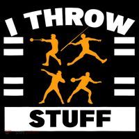 I Throw Stuff Shot Put Discus Track And Field Thrower City Backpack