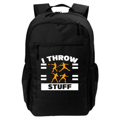 I Throw Stuff Shot Put Discus Track And Field Thrower Backpack