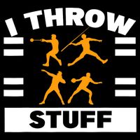 I Throw Stuff Shot Put Discus Track And Field Thrower 7-Panel Snapback Hat