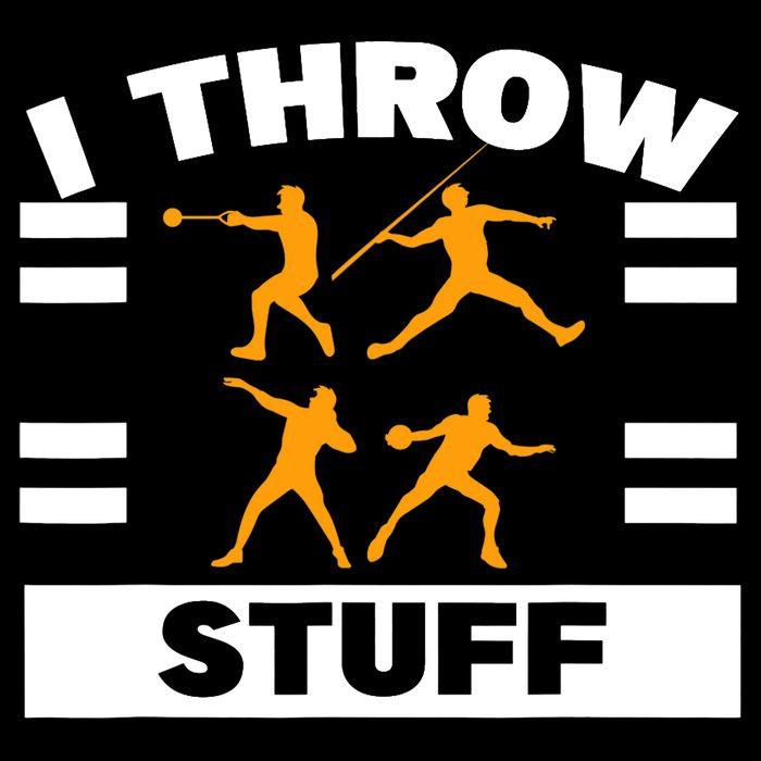 I Throw Stuff Shot Put Discus Track And Field Thrower 7-Panel Snapback Hat