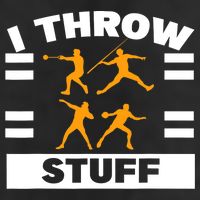 I Throw Stuff Shot Put Discus Track And Field Thrower Crop Fleece Hoodie