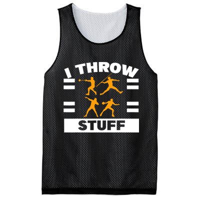 I Throw Stuff Shot Put Discus Track And Field Thrower Mesh Reversible Basketball Jersey Tank