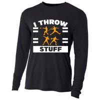 I Throw Stuff Shot Put Discus Track And Field Thrower Cooling Performance Long Sleeve Crew