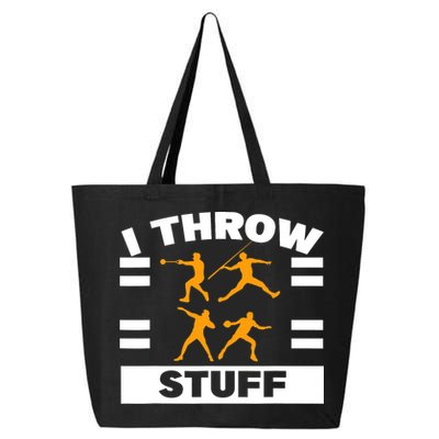 I Throw Stuff Shot Put Discus Track And Field Thrower 25L Jumbo Tote