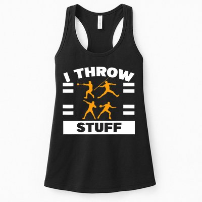 I Throw Stuff Shot Put Discus Track And Field Thrower Womens Tank Top