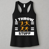 I Throw Stuff Shot Put Discus Track And Field Thrower Womens Tank Top