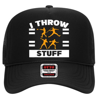 I Throw Stuff Shot Put Discus Track And Field Thrower Trucker Hat