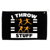 I Throw Stuff Shot Put Discus Track And Field Thrower Grommeted Golf Towel