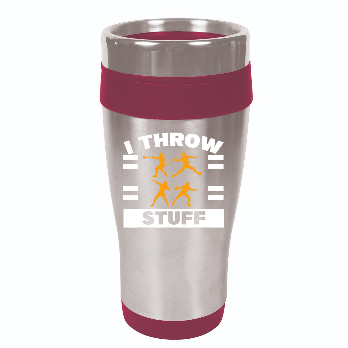 I Throw Stuff Shot Put Discus Track And Field Thrower 16oz Travel Tumbler
