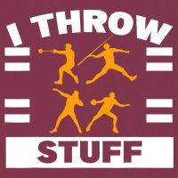 I Throw Stuff Shot Put Discus Track And Field Thrower 16oz Travel Tumbler