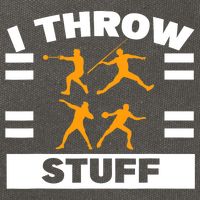 I Throw Stuff Shot Put Discus Track And Field Thrower Cotton Canvas Backpack