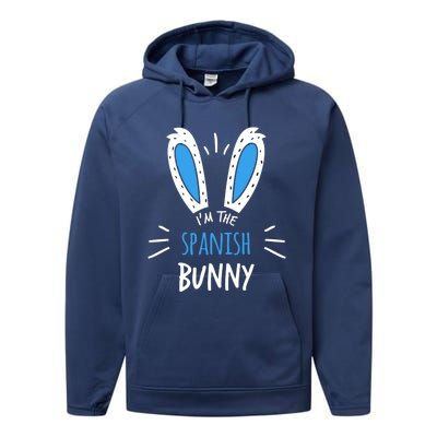 I'm The Spanish Bunny Ears Spain Easter Sunday Gift Performance Fleece Hoodie