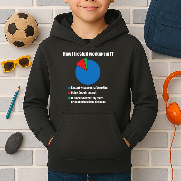 It Tech Support Technology Nerds Geek Computer Engineer Kids Hoodie