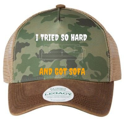 i tried so hard AND GOT SOFA Legacy Tie Dye Trucker Hat