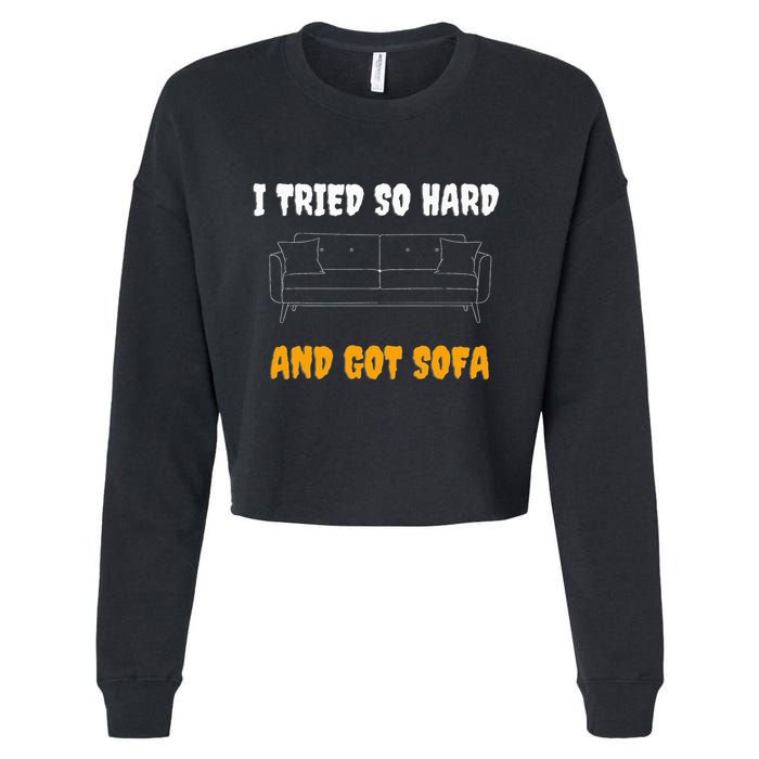 i tried so hard AND GOT SOFA Cropped Pullover Crew