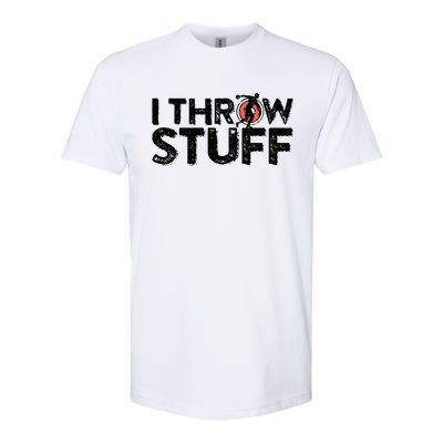 I Throw Stuff Shot Put Athlete Throwing Discus Track Field Softstyle CVC T-Shirt