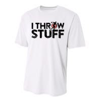 I Throw Stuff Shot Put Athlete Throwing Discus Track Field Performance Sprint T-Shirt