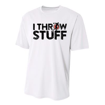 I Throw Stuff Shot Put Athlete Throwing Discus Track Field Performance Sprint T-Shirt