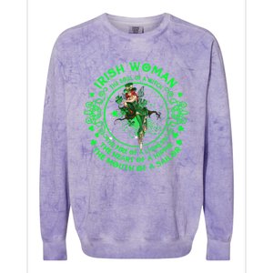 Irish The Soul Of A Witch St Patricks Day Lover Gift Colorblast Crewneck Sweatshirt