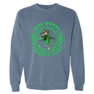 Irish The Soul Of A Witch St Patricks Day Lover Gift Garment-Dyed Sweatshirt