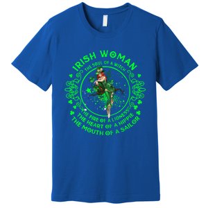 Irish The Soul Of A Witch St Patricks Day Lover Gift Premium T-Shirt