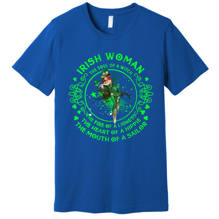 Irish The Soul Of A Witch St Patricks Day Lover Gift Premium T-Shirt