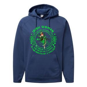 Irish The Soul Of A Witch St Patricks Day Lover Gift Performance Fleece Hoodie