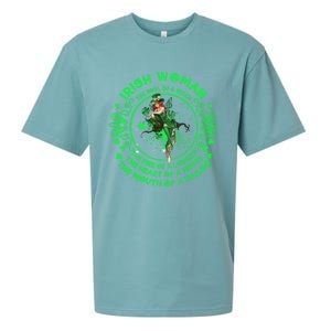 Irish The Soul Of A Witch St Patricks Day Lover Gift Sueded Cloud Jersey T-Shirt