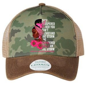 I'm The Storm Black Breast Cancer Survivor Pink Ribbon Legacy Tie Dye Trucker Hat